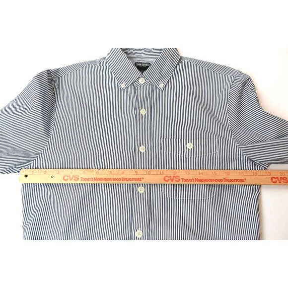 TODD SNYDER Striped Black White Button-Down Shirt Cotton Regular Fit XS - Picture 11 of 13